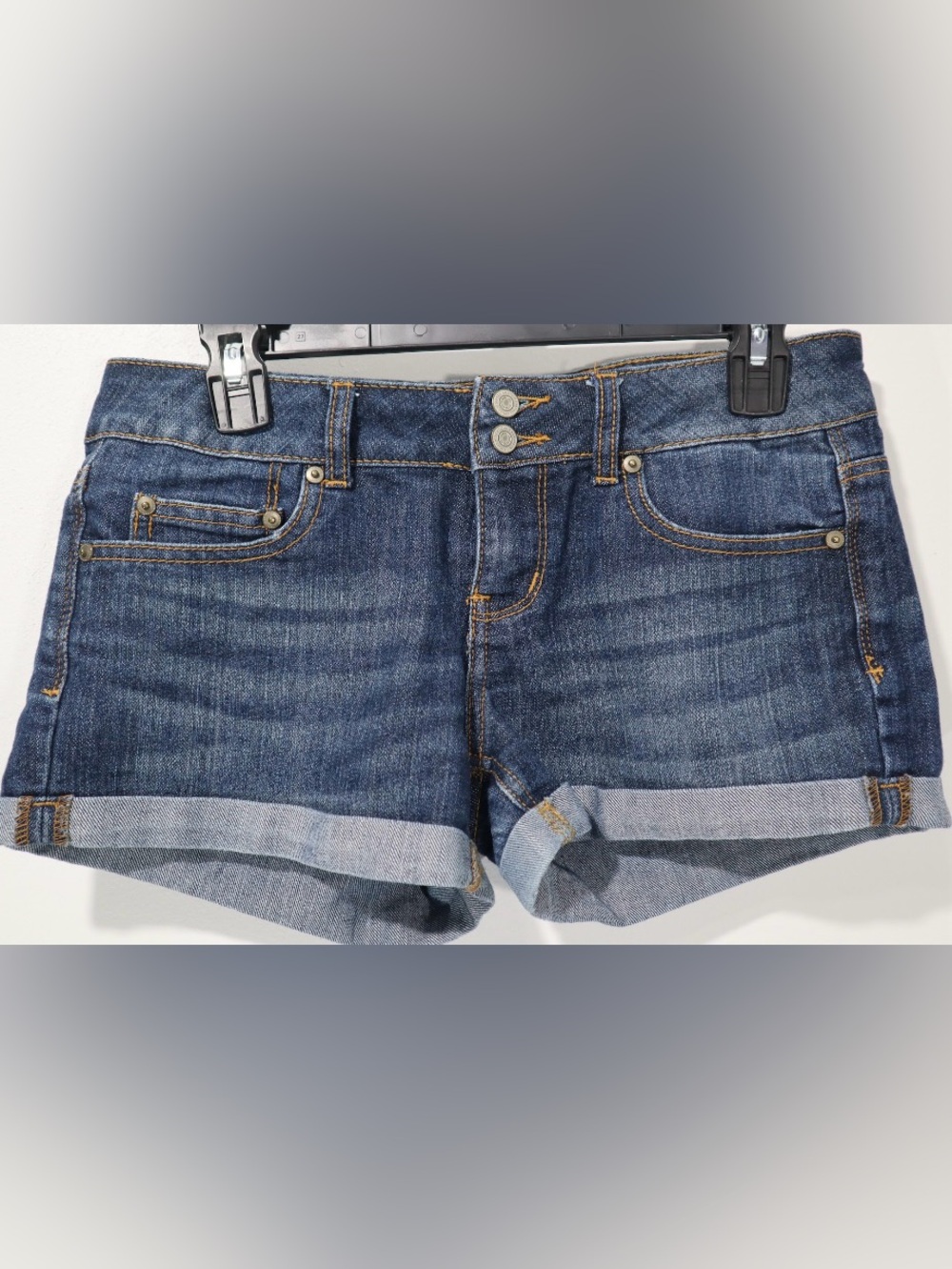 SO Blue Denim Jeans with Gold Stitching